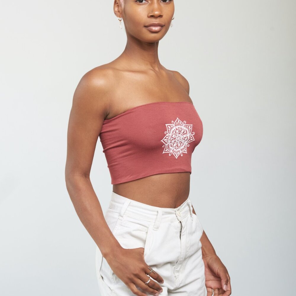 4 Pack Women’s Printed Tube Tops | Basic Fitted, Soft & Stretchy, Made in USA - Picture 6 of 13